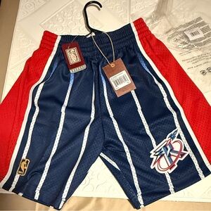 Mitchell & Ness Red and Blue Men's Shorts
